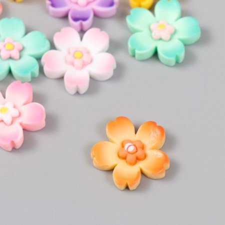 Decor for creativity plastic "forget -me -nots" matte mix 2.3x2.3 cm-1