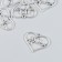 Decor for creativity Metal "heart with a cardiogram" set 7 pcs silver 3x2.4 cm