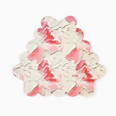 Box for confectionery products with PVC lid "Pink flowers", 18 x 3 cm-6