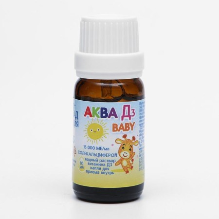 Aquatic solution "Aqua D3 Baby" 15,000 IU, 10 ml-1