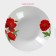 Plate ceramic deep fraction of “poppies”, 600 ml, d = 20.5 cm, white color