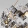 Suspended Bogate’s Rubis 371, G9, 16x40W, 800x800 mm, gold gold
