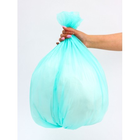 Garbage bags in the roll PSD 60l, turquoise, 18 μm 10 pcs 58 x 62 cm-4