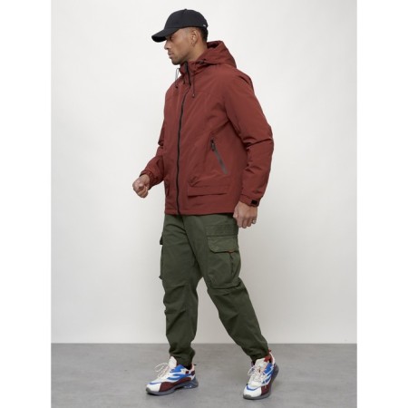 Male spring jacket, size 56, burgundy color-5