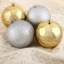 Set of balls plastic D-10 cm, 4 pcs 