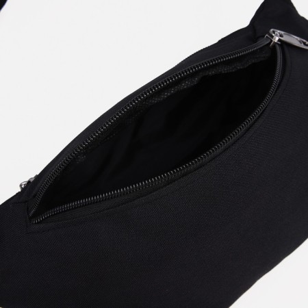 Lightning waist bag, external pocket, black color-4