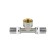 Aquasfera-Press tee 8011-01, 16 mm x 1/2 "x 20 mm, inner thread, brass