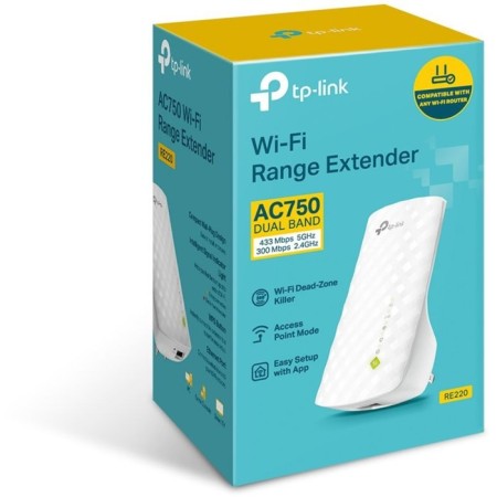 TP-Link RE220 AC750 10/100Base-TX white wireless signal repeater-3