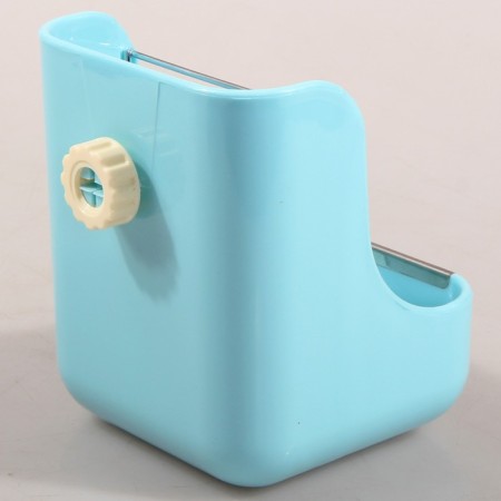 Feeder, for grain and hay (2 in 1), for rabbits, blue-1