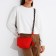 Bag Cross-Bodi with a zipper, red color
