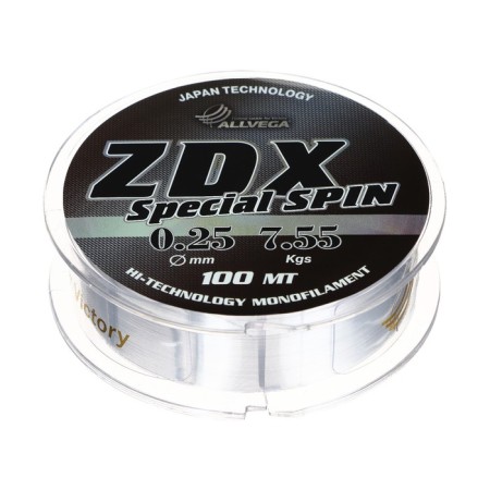 Flacks ALLVEGA ZDX SPECIAL Spin diameter 0.25 mm, test 7.55 kg, 100 m, transparent