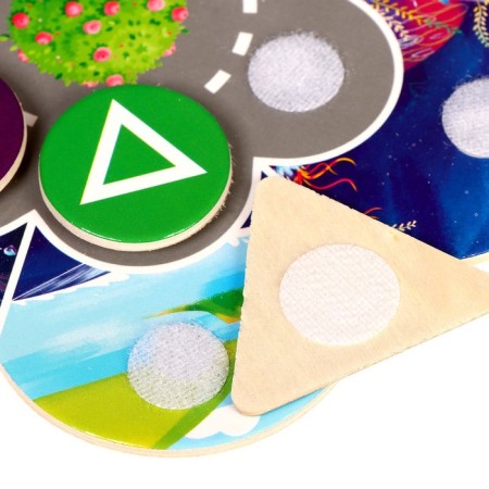 Velcro toy "Color, shape, transport"-3