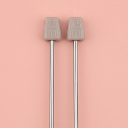 Knitting needles, straight lines, d = 2.5 mm, 35 cm, 2 pcs-1