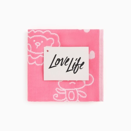 Lovelife towel "animals", col. Pink, 26*50 cm, 100% cotton,-3