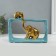 Souvenir Ceramics "Elephant with an elephant - touch. Rectangle" Blue with gold 6x23x16.5 cm 10323