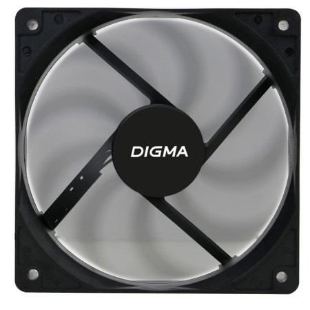 DIGMA DFAN-120-9 fan 120x120x25mm black 3-PIN 4-PIN (Molex) 23db 120GR RET-6