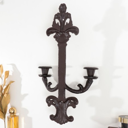Cast iron candle for 2 candles wall "Rapsodia" 41.6x8x23.8 cm-3