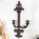 Cast iron candle for 2 candles wall "Rapsodia" 41.6x8x23.8 cm