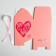 Gift folding box, packaging, “with love”, 12 x 12 x 12 cm