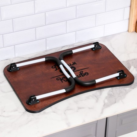Table - breakfast tray, for a laptop, folding, gray, 60x40 cm-10