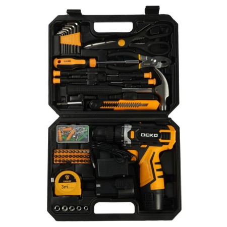 DREAR DREAR DEKO DKCD12FU -LI-ION, 12 V, 2x2 Ah, case + set of tools 104 pcs.-1