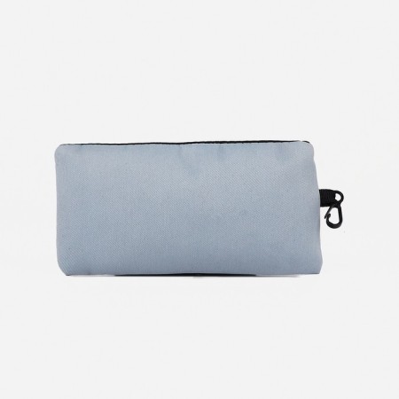 A backpack with a zipper, 3 outer pockets, wallet, gray color-8
