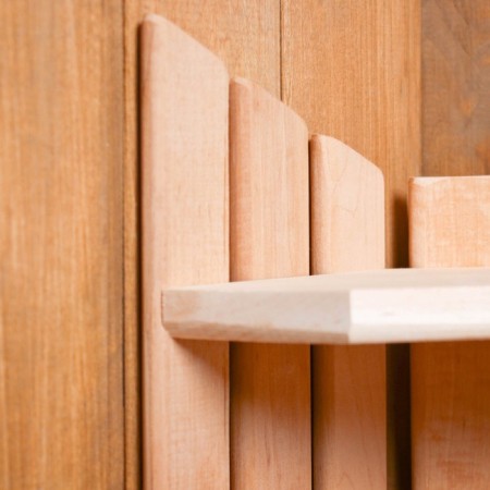 Corner shelf from alder, level 2-2