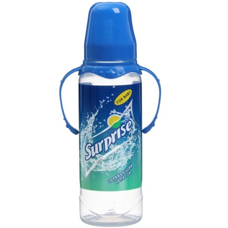 A bottle of feeding Surprise, classic throat, from 0 months, 250 ml., Cylinder, with handles-2