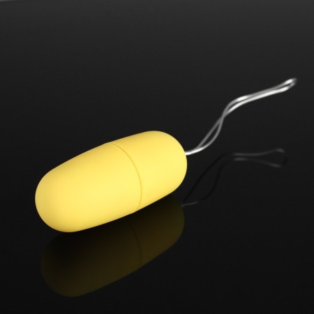 Vibroyaitzo jaga jaga, with a remote control, silicone, 7/3 cm, yellow-1