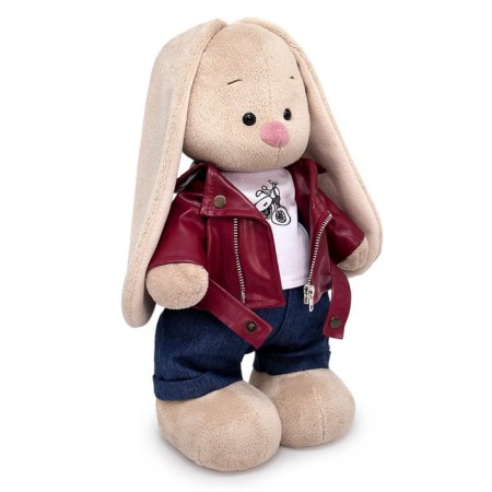 Soft toy "Bunny mi in jacket and jeans", 25 cm-1