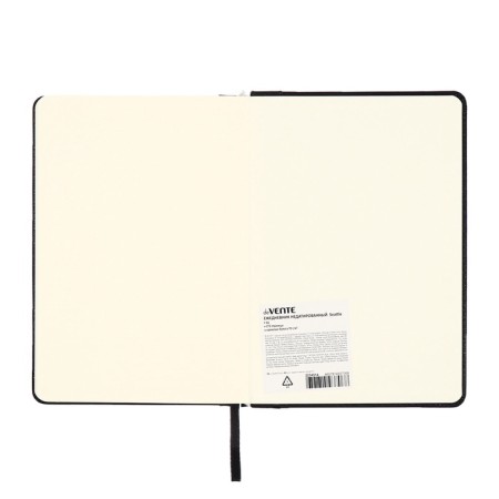 Diary Leduced A5 136 sheets, DEVENTE. Seattle, a solid cover of leatherette with foam rubber, thermo embossing, perforation, lies, cream block 70 g/m2, black-11