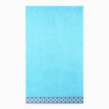 Terry towel Pied-de-Poule 70x130cm, Blue color, 460g/m, cotton-2