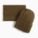 Kit for a girl (hat, snood), khaki color, size 50-54