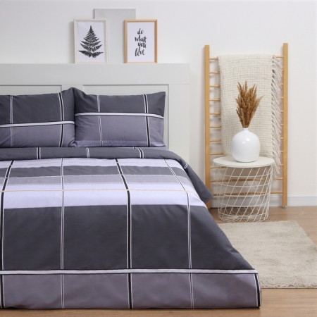 Lovelife Lovelife Linear Comfort 200x217cm bedding, 225x240cm, 50x70cm-2pcs, cotton, satin, 125g/