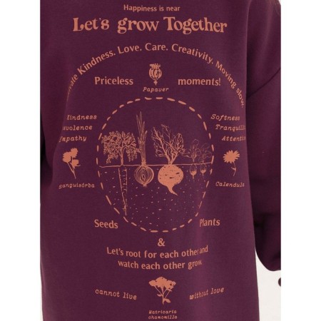 Sweatshirt for girls, height 128 cm, burgundy color-2