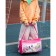 Children's sports bag for lightning girls, external pocket, pink color