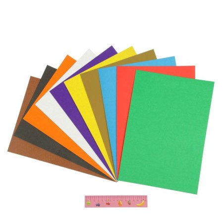 Cardboard of color A4, 10 sheets, 10 colors "Kalyaka-Malyak", Non.-1