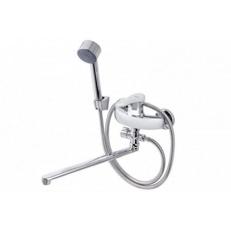FAUZT FZS-814-124 bathtub mixer, single-leaf, pour 340 mm, watering can, chrome