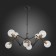 Ceiling Ceiling ST LUCE. SL234.402.08. Varieta. 8x40 watts, E27, 89x89x54 cm, black color, gold