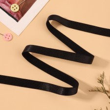 Gum for straps, shiny, 10 mm, 50 ± 0.5 m, black color