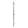 Terminus uno “profile” heated towel rail, 1200x30 mm, chrome