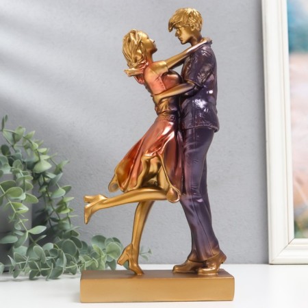 Souvenir Polystone "Tender Hugs" pink-violet 7x14.5x28 cm