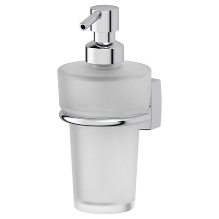 Holder with a dispenser of liquid soap, matte crystal, chrome, fbs