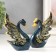 Souvenir Polystone "Blue Swan with Golden Wings" set 2 pcs 2.5x7.5x9 cm
