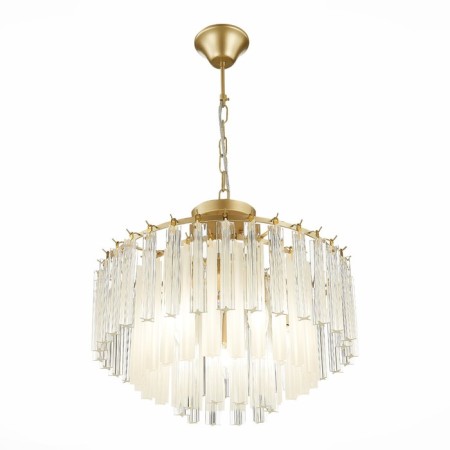 Suspended EVOLUCE lamp. Sle260103-05. Reggio. 5x40 watts, E14, 55x55x45 cm, Shampan-4