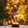 Soft toy "Deer in a striped scarf-day legs" stands, 11x36 cm