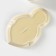 Tea couple ceramic “leaflet”, 3 objects: a cup 320 ml, a saucer 25.5 × 16 cm, spoon, yellow color