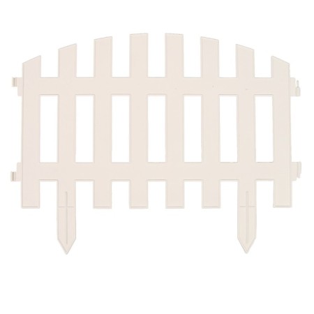Decorative fence, 35 × 210 cm, 5 sections, plastic, white, RENESSANS, GREENGO-7