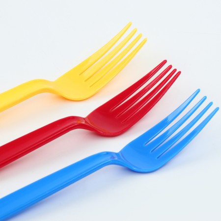 Plastic forks, 6 pcs., Mix colors-8