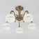 Caldera chandelier, 5x60W E27, bronze color